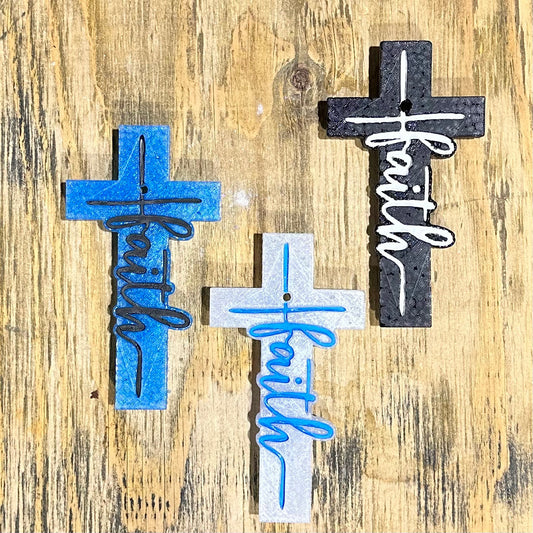 **Custom** Faith Cross Car Freshie