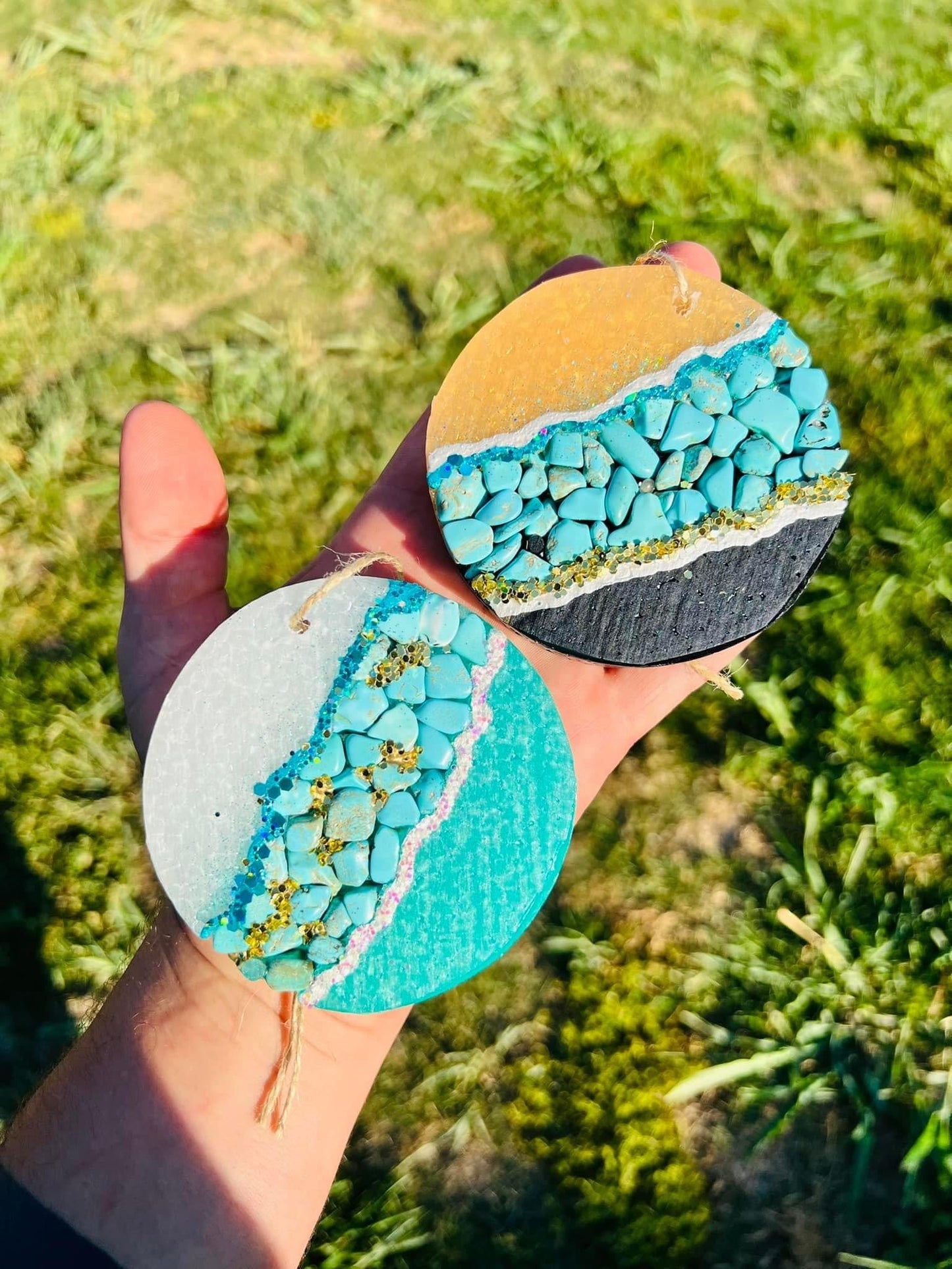 **Custom** Circle Geode Car Freshie